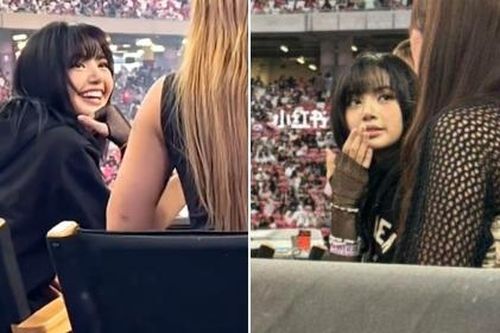 Lisa mặc áo của thương hiệu Việt khi tới xem Taylor Swift biểu diễn