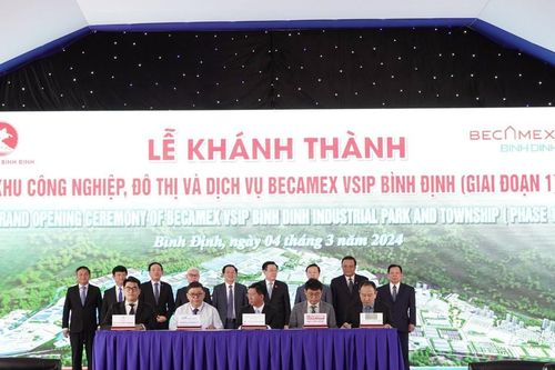 Chủ tịch Quốc hội Vương Đình Huệ dự lễ khánh thành Khu công nghiệp, đô thị & dịch vụ Becamex VSIP Bình Định
