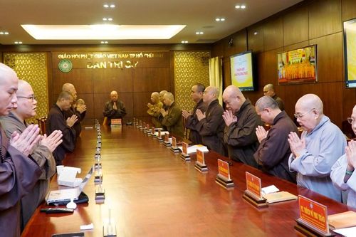 Ban Thường trực GHPGVN TP.HCM họp kỳ đầu tiên sau Tết Giáp Thìn triển khai hoạt động Phật sự