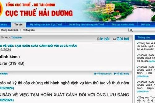 28 doanh nhân bị tạm hoãn xuất cảnh tại Hải Dương, có nhiều cái tên lớn