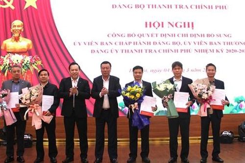 Chuẩn y, chỉ định nhân sự Thanh tra Chính phủ