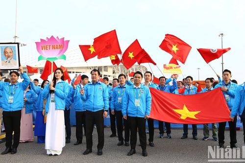 Đoàn Việt Nam được chào đón nồng nhiệt tại Liên hoan Thanh niên Thế giới 2024