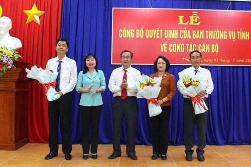 Công bố quyết định của Ban Thường vụ Tỉnh ủy An Giang về công tác cán bộ ở huyện Thoại Sơn