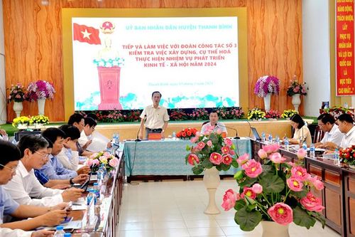 Kiểm tra việc xây dựng, cụ thể hóa thực hiện nhiệm vụ phát triển kinh tế - xã hội năm 2024