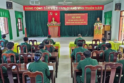 Tp Pleiku: Rút kinh nghiệm luyện tập chuyển trạng thái sẵn sàng chiến đấu năm 2024
