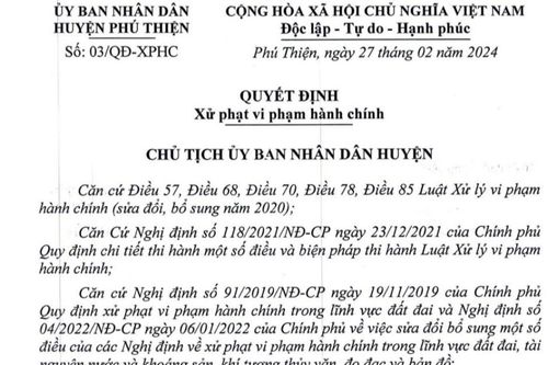 Phú Thiện xử phạt 1cá nhân 60 triệu đồng về hành vi hủy hoại đất
