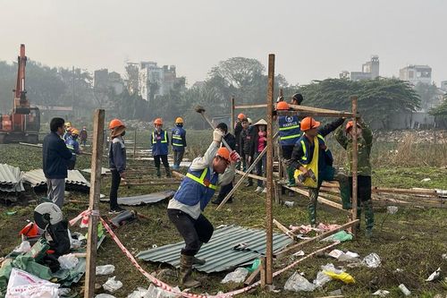 Hoàng Mai cưỡng chế thu hồi đất xây dựng trường mầm non, tiểu học Vĩnh Hưng