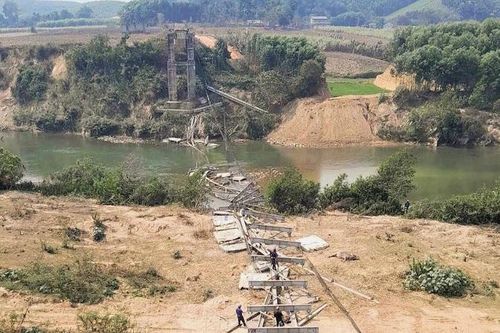 Nghệ An: Sập cầu treo Kẻ Nính (Quỳ Châu)