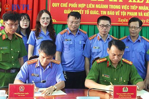 VKSND huyện Xuyên Mộc ký kết quy chế phối hợp