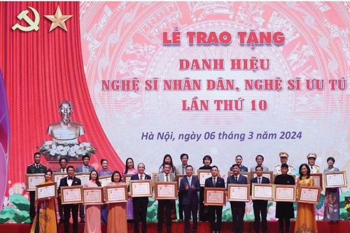 Trao tặng danh hiệu Nghệ sỹ Nhân dân, Nghệ sỹ Ưu tú lần thứ 10 năm 2024