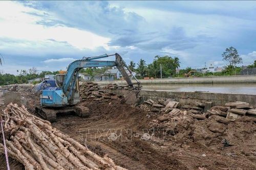 Kè chống sạt lở sông Cái Sắn sẽ hoàn thành vượt tiến độ