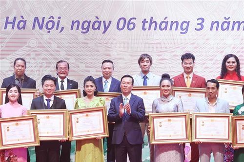 Chủ tịch nước Võ Văn Thưởng dự Lễ trao tặng danh hiệu Nghệ sĩ nhân dân, Nghệ sĩ ưu tú lần thứ 10
