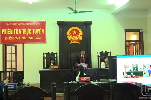 Tòa án nhân dân TP. Sông Công: Xét xử trực tuyến 3 vụ án hình sự