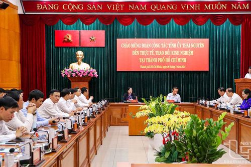 Tăng cường hợp tác, trao đổi kinh nghiệm giữa tỉnh Thái Nguyên và TP. Hồ Chí Minh