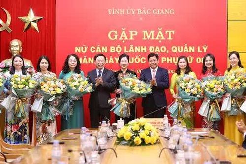 Bắc Giang gặp mặt nữ cán bộ lãnh đạo, quản lý nhân kỷ niệm Ngày Quốc tế Phụ nữ