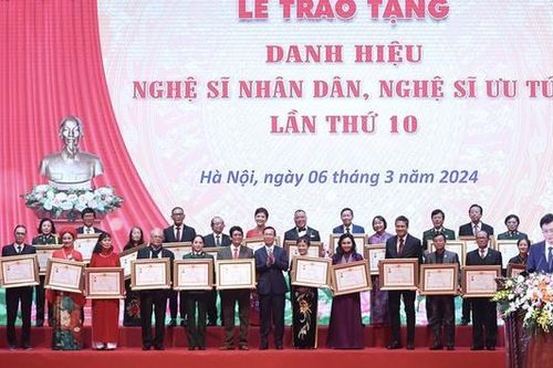 Trao tặng danh hiệu NSND, NSƯT lần thứ 10