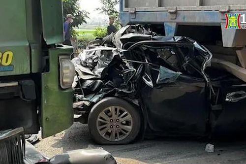 Tai nạn liên hoàn tại huyện Ứng Hòa, một người tử vong