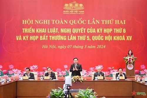 Hội nghị toàn quốc lần thứ hai triển khai luật, nghị quyết của Kỳ họp thứ sáu và Kỳ họp bất thường lần thứ năm, Quốc hội khóa XV