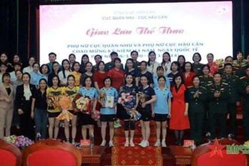 Cục Quân nhu tổ chức giao lưu thi đấu thể thao chào mừng Ngày Quốc tế Phụ nữ 8-3