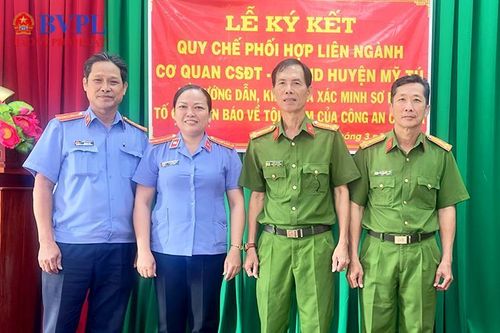 Liên ngành huyện Mỹ Tú ký quy chế phối hợp xác minh nguồn tin về tội phạm