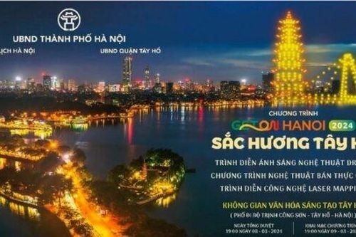 Hà Nội: Demo màn trình diễn ánh sáng ở Hồ Tây tối 9/3