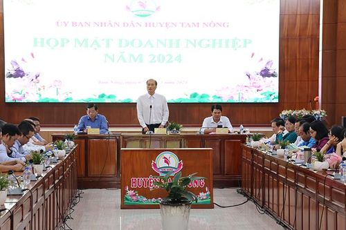Tam Nông xem doanh nghiệp là động lực phát triển kinh tế