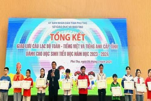 Phú Thọ: Học sinh tiểu học Việt Trì đoạt giải nhất toàn đoàn Giao lưu các Câu lạc bộ Toán - Tiếng Việt và Tiếng Anh cấp tỉnh