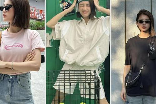 Soi tủ đồ toàn áo phông của 'bạn gái mới' Doãn Quốc Đam