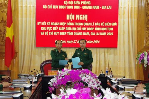 BĐBP Kon Tum, Gia Lai, Quảng Nam tăng cường công tác phối hợp quản lý, bảo vệ biên giới