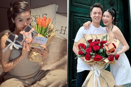 Thu Trang được chồng tặng bó hoa toàn đùi gà rán nhân ngày 8/3