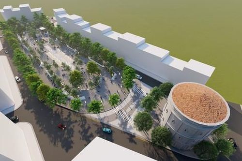 Chiêm ngưỡng phối cảnh Vườn hoa Vạn Xuân khi mở rộng đến Tháp nước Hàng Đậu