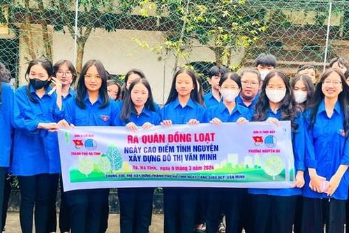 Hơn 2.000 đoàn viên thanh niên Hà Tĩnh tham gia xây dựng đô thị văn minh