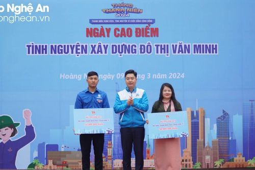 Tuổi trẻ Nghệ An thực hiện 'Ngày cao điểm tình nguyện vì đô thị văn minh'