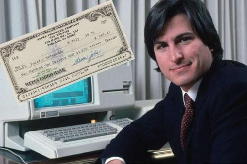 Bất ngờ với giá trị tấm séc ký tên của Steve Jobs