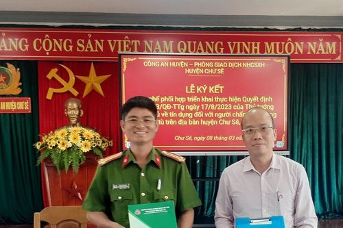 Chư Sê ký kết thực hiện tín dụng cho người chấp hành xong án phạt tù
