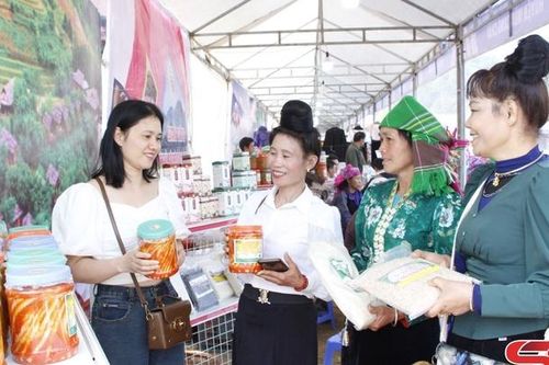 Ngày hội Hoa sơn tra huyện Mường La năm 2024: Đặc sắc gian hàng trưng bày sản phẩm