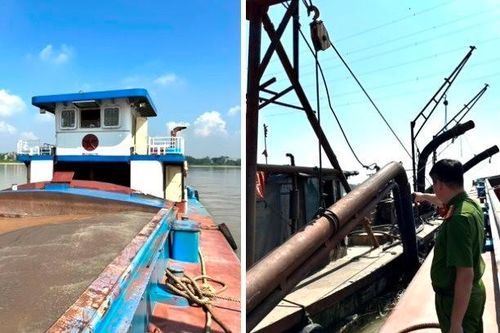 Lực lượng liên ngành tuần tra bắt 'cát tặc'