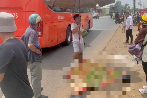 Xe khách va chạm xe máy, một phụ nữ tử vong trên quốc lộ 1