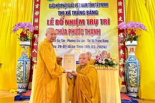 Tây Ninh: Lễ công bố, trao quyết định bổ nhiệm trụ trì chùa Phước Thạnh