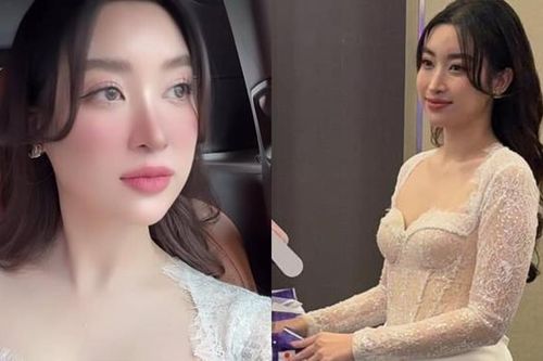 Hoa hậu Đỗ Mỹ Linh khoe visual ngọt ngào, trở thành 'đại sứ' trong ngày gia đình chồng Chủ tịch gặp mặt đầu năm