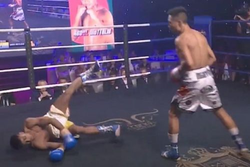 Bị khiêu khích, nhà vô địch Việt Nam ra đòn chớp nhoáng hạ đo ván võ sĩ 'sát thủ thầm lặng' trong 10 giây