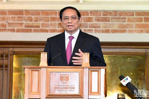 Thủ tướng Phạm Minh Chính phát biểu chính sách tại Đại học Victoria Wellington