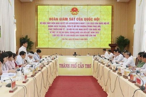 Đoàn giám sát của Quốc hội làm việc tại Cần Thơ