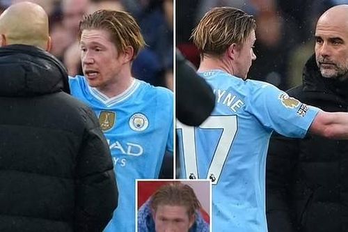 Phản ứng bất ngờ của Pep Guardiola khi De Bruyne nổi giận