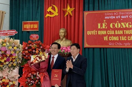 Quỳ Châu công bố quyết định bổ sung Phó Bí thư Huyện ủy