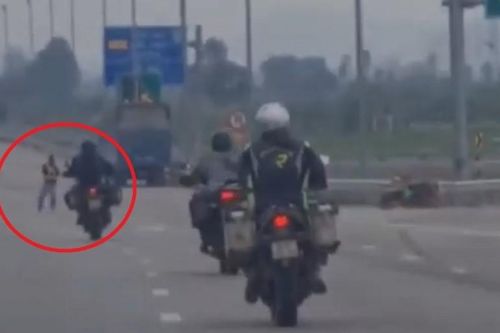 Xác minh đoàn xe phân khối lớn chạy vào cao tốc Nghi Sơn - Diễn Châu