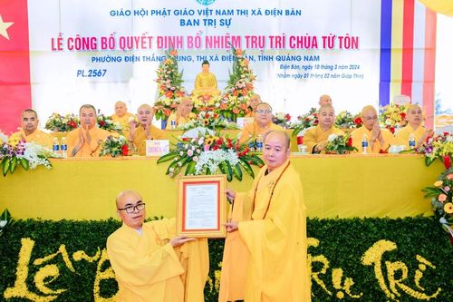 Quảng Nam: Lễ bổ nhiệm trụ trì và đúc đại hồng chung chùa Từ Tôn