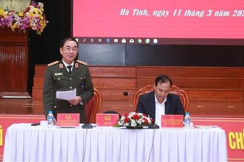 Thứ trưởng Trần Quốc Tỏ biểu dương những nỗ lực của Công an Hà Tĩnh