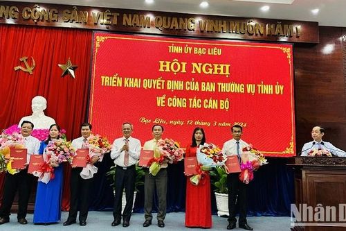 Tỉnh ủy Bạc Liêu điều động, bổ nhiệm nhiều cán bộ lãnh đạo