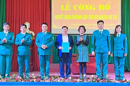 Bắc Giang hoàn thành thành lập chi bộ quân sự cấp xã